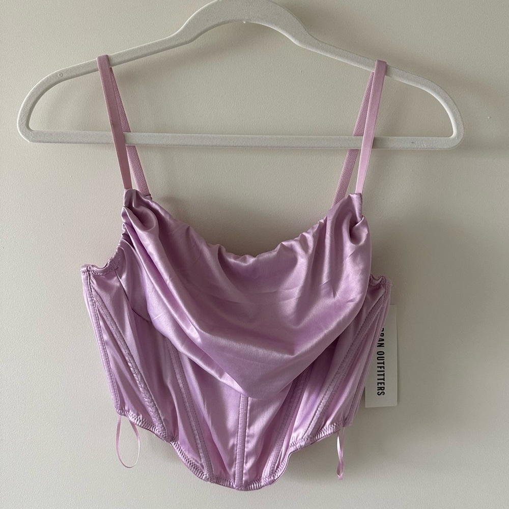 NWT lexi satin cowl corset top